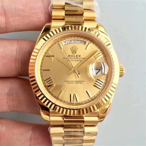 fake rolex day date gold|rolex day date alternatives.